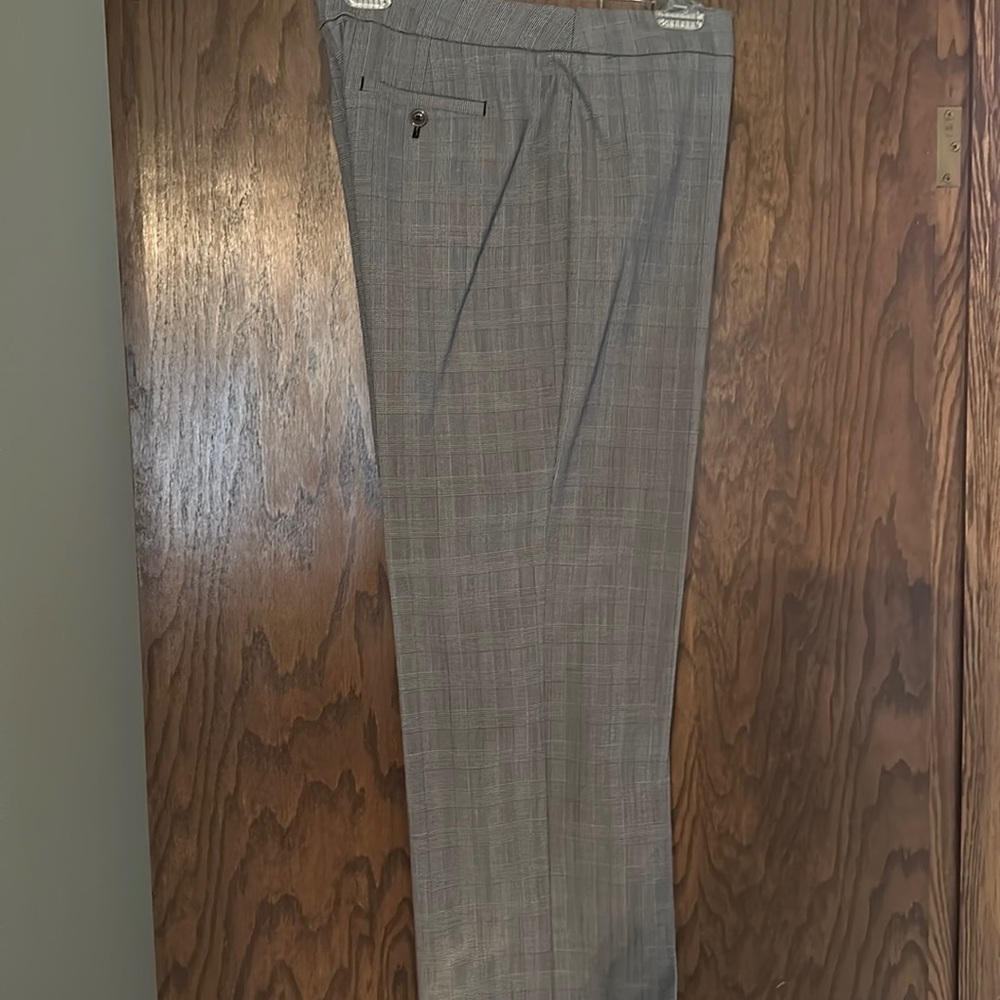 NWOT LADIES SZ 12 stretch JONES NEW YORK COLLECTION PANTS CLASSIC BLK/wht=grey
